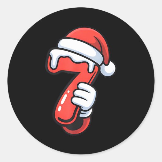 Funny 67 Six Seven Meme Couple Matching Christmas  Runder Aufkleber (Vorderseite)