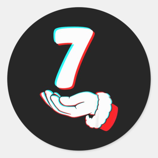 Funny 67 Six Seven Meme Couple Matching Christmas Runder Aufkleber (Vorderseite)