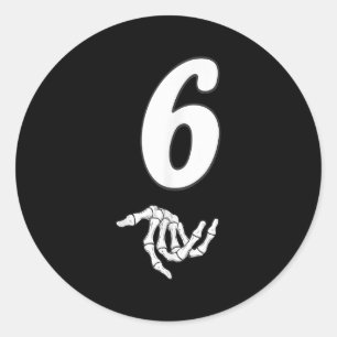 Funny 67 Six Seven Meme Couple Matching Halloween Runder Aufkleber