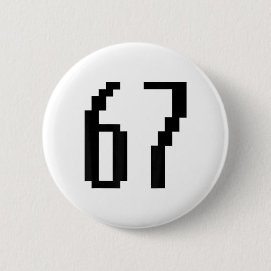 Funny 67 Six Seven Meme Couple Matching Retro Arca Button (Vorderseite)
