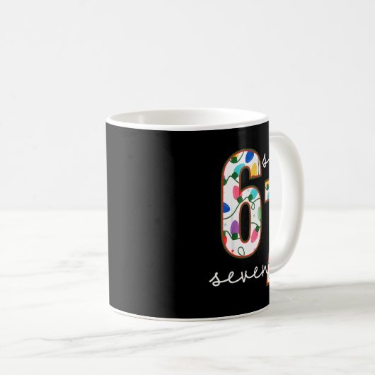 Funny 67 Six Seven Meme Cringe Christmas Kaffeetasse (VorderseiteRechts)