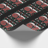 Funny 67 Six Seven Meme Cringe Christmas Red Plaid Geschenkpapier (Ecke)