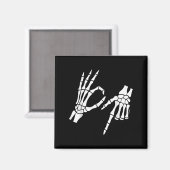 Funny 67 Six Seven Meme Halloween Skeleton Hands Magnet (Vorderseite/Rückseite)