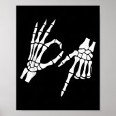 Funny 67 Six Seven Meme Halloween Skeleton Hands Poster (Vorne)