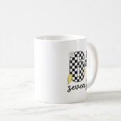 Funny 67 Six Seven Meme Slang 6-7 Checkered Number Kaffeetasse (VorderseiteRechts)