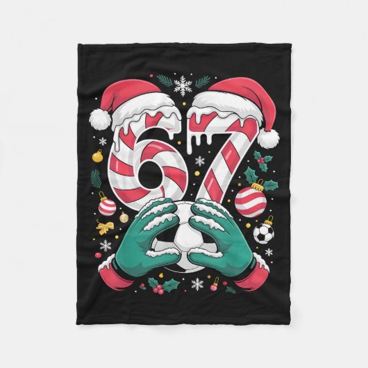 Funny 67 Six Seven Soccer Goalkeeper Funny Meme Ch Fleecedecke (Vorderseite)