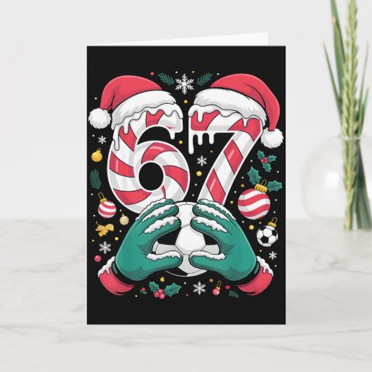 Funny 67 Six Seven Soccer Goalkeeper Funny Meme Ch Karte (Vorderseite)