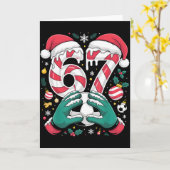 Funny 67 Six Seven Soccer Goalkeeper Funny Meme Ch Karte (Gelbe Blume)