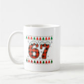 Funny 67 Six Seven Squad Meme Christmas Ugly Sweat Kaffeetasse (Links)
