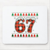 Funny 67 Six Seven Squad Meme Christmas Ugly Sweat Mousepad (Vorne)
