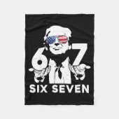 Funny 67 Six Seven Trump Meme Fleecedecke (Vorderseite)