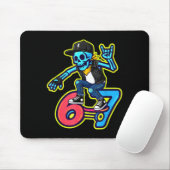 Funny 67 Skeleton Skater Meme Retro Skateboarding Mousepad (Mit Mouse)