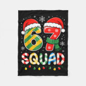 Funny 67 Squad Candy Cane Santa Hat Christmas Men Fleecedecke (Vorderseite)