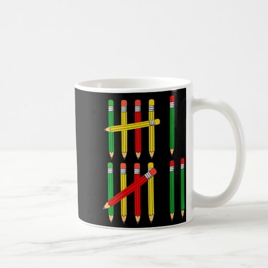 Funny 67 Tally Marks Math For Teachers Students Si Kaffeetasse (Rechts)
