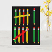 Funny 67 Tally Marks Math For Teachers Students Si Karte (Gelbe Blume)