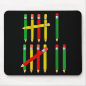 Funny 67 Tally Marks Math For Teachers Students Si Mousepad (Vorne)