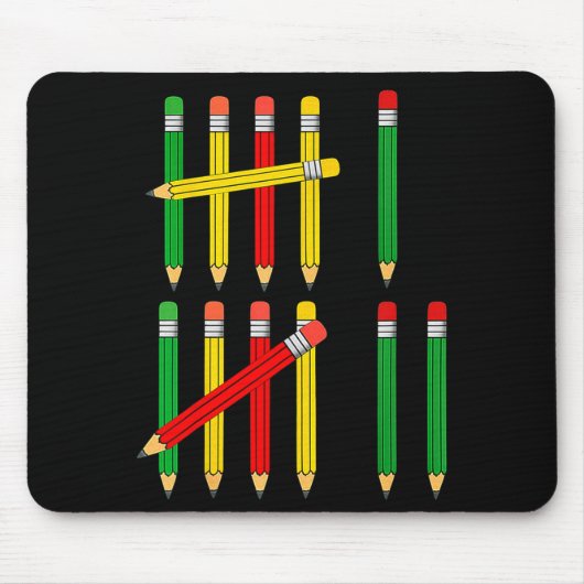 Funny 67 Tally Marks Math For Teachers Students Si Mousepad (Vorne)