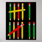 Funny 67 Tally Marks Math For Teachers Students Si Poster (Vorne)
