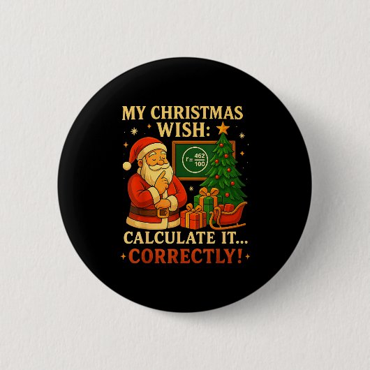 Funny 67 Tee Christmas Math 67 Meme – 6 7 Teacher Button (Vorderseite)