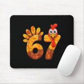 Funny 67 Thanksgiving 6 7 Meme Humor Turkey Kids M Mousepad (Mit Mouse)