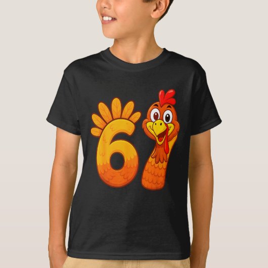 Funny 67 Thanksgiving Meme Turkey Six Seven Costum T-Shirt (Vorderseite)