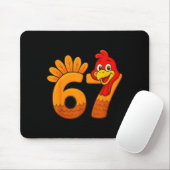 Funny 67 Thanksgiving Turkey Face 67 Number Mousepad (Mit Mouse)