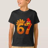 Funny 67 Thanksgiving Turkey Face 67 Number  T-Shirt (Vorderseite)