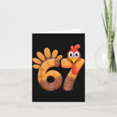 Funny 67 Thanksgiving Turkey Karte (Vorderseite)