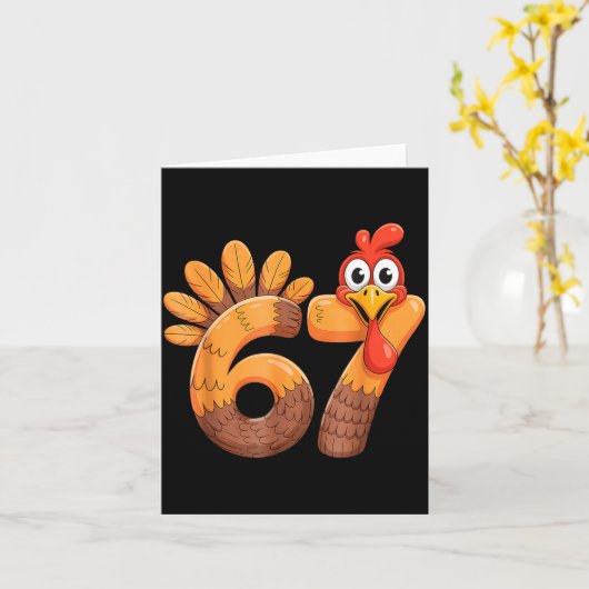 Funny 67 Thanksgiving Turkey Karte (Gelbe Blume)