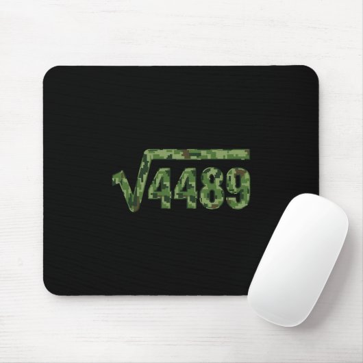 Funny 67 Trendy Square Root 4489 Camo Tee Mousepad (Mit Mouse)
