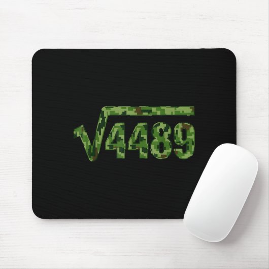 Funny 67 Trendy Square Root 4489 Camo Tee  Mousepad (Mit Mouse)