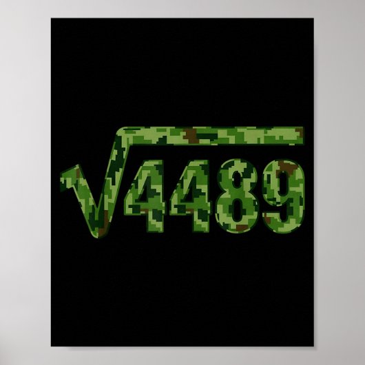 Funny 67 Trendy Square Root 4489 Camo Tee  Poster (Vorne)