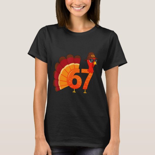 Funny 67 Turkey Meme Thanksgiving Humor Design Men T-Shirt (Vorderseite)