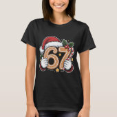 Funny 67th Birthday Christmas Gingerbread T-Shirt, T-Shirt (Vorderseite)