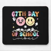 Funny 67th Day Of School Vibes Smile Face Boy Girl Mousepad (Vorne)