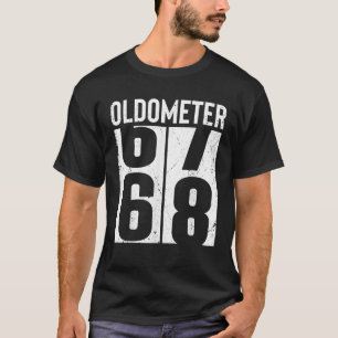 Funny 68 Years Old 68. Geburtstag Odometer Oldomet T-Shirt