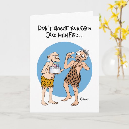 Funny 69. Geburtstag Karte (Gelbe Blume)