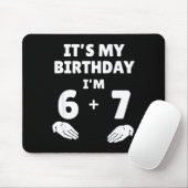 Funny 6 7 13th Birthday - 13th Birthday Six Seven  Mousepad (Mit Mouse)