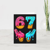 Funny 6 7 67 Six Seven Meme Karte (Vorderseite)