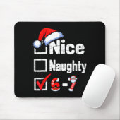 Funny 6 7 Bruh Christmas Checklist Cute Naughty Ni Mousepad (Mit Mouse)