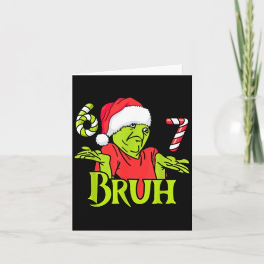 Funny 6 7 Bruh Merry Christmas Santa 67 Meme Men W Karte (Vorderseite)