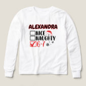 Funny 6-7 Christmas Checklist Custom Name Shirts (Design Vorderseite)