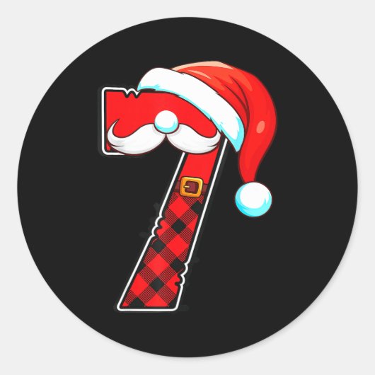 Funny 6 7 Couples Christmas Costume Matching Outfi Runder Aufkleber (Vorderseite)