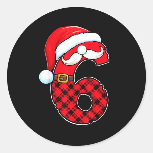 Funny 6 7 Couples Christmas Costume Matching Outfi Runder Aufkleber (Vorderseite)