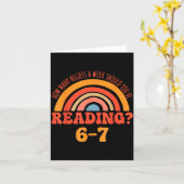 Funny 6-7 Englieacher 67 Meme Reading  Karte (Gelbe Blume)