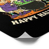 Funny 6 7 Halloween Costume Witch Cute Retro Fun M Poster (Ecke)