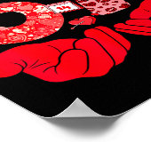 Funny 6 7 Hands Meme Cute Valentine's Day Six Seve Poster (Ecke)