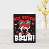 Funny 6 7 Meme 67 Six Seven Bruh Valentine Heart M Karte (Gelbe Blume)