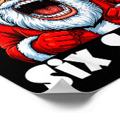 Funny 6 7 Meme Big Mouth Boy Santa Claus Says Merr Poster (Ecke)