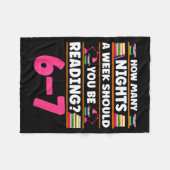 Funny 6 7 Meme Book Lover Teachers Bookish Men Wom Fleecedecke (Vorderseite (Horizontal))